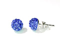 CB4001 l HD Crystal Ball Stud Earrings - Sapphire Blue (September)
