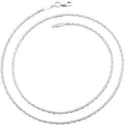 6300-22 | 1.3mm Silver Rope Chain Necklace 22"