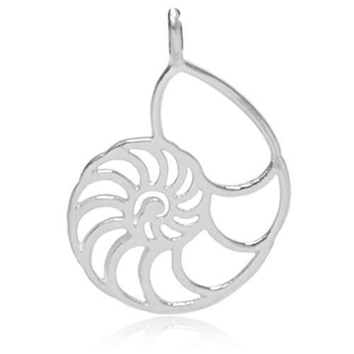 8038 | Sterling Silver Pendant - Nautilus Shell