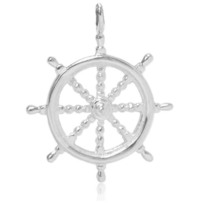 8039 | Sterling Silver Pendant - Nautical Wheel