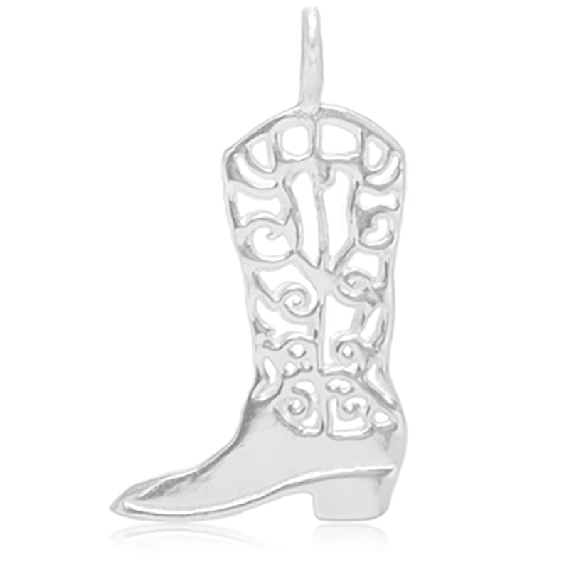 8043 | Sterling Silver Pendant - Cowboy Boot