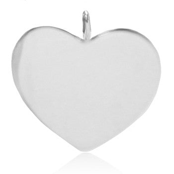 8048 | Sterling Silver Pendant - Monogrammable Heart