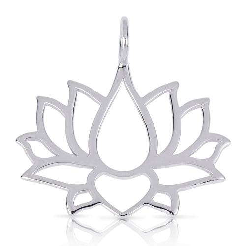 8086 | Sterling Silver Pendant – Lotus Flower