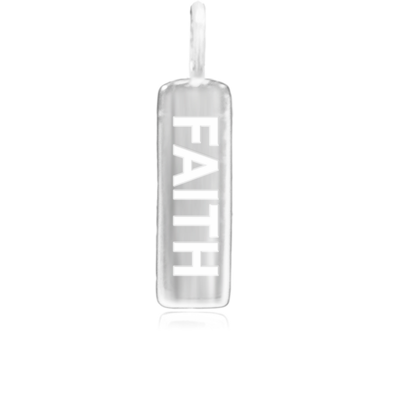 8WB-FAITH | Sterling Silver Pendant – Word Bar FAITH