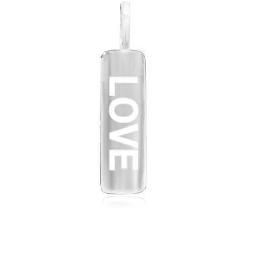 8WB-LOVE | Sterling Silver Pendant – Word Bar LOVE