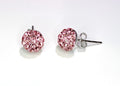 CB4021 l HD Crystal Ball Stud Earrings - Lt. Pink Rose