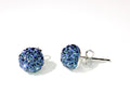 CB4010 l HD Crystal Ball Stud Earrings - Montana Navy Blue