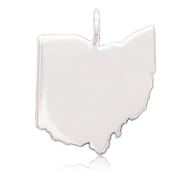 80OH | Sterling Silver Pendant - Ohio